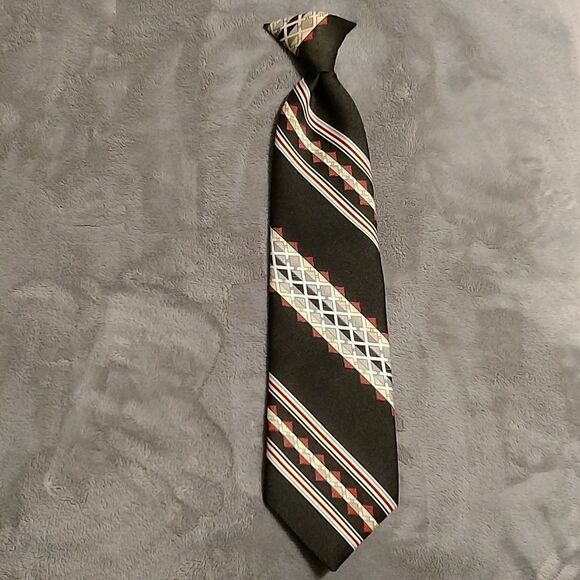 70s retro clip-on tie by Castle and suspender set - Picture 3 of 6
